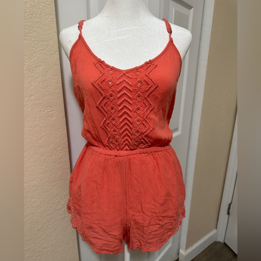 Rip Curl Coral Embroidered Jumpsuit